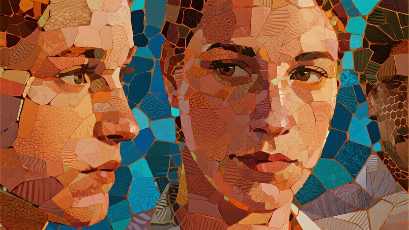Free Mosaic Portrait Tapestry Image | Download at StockCake