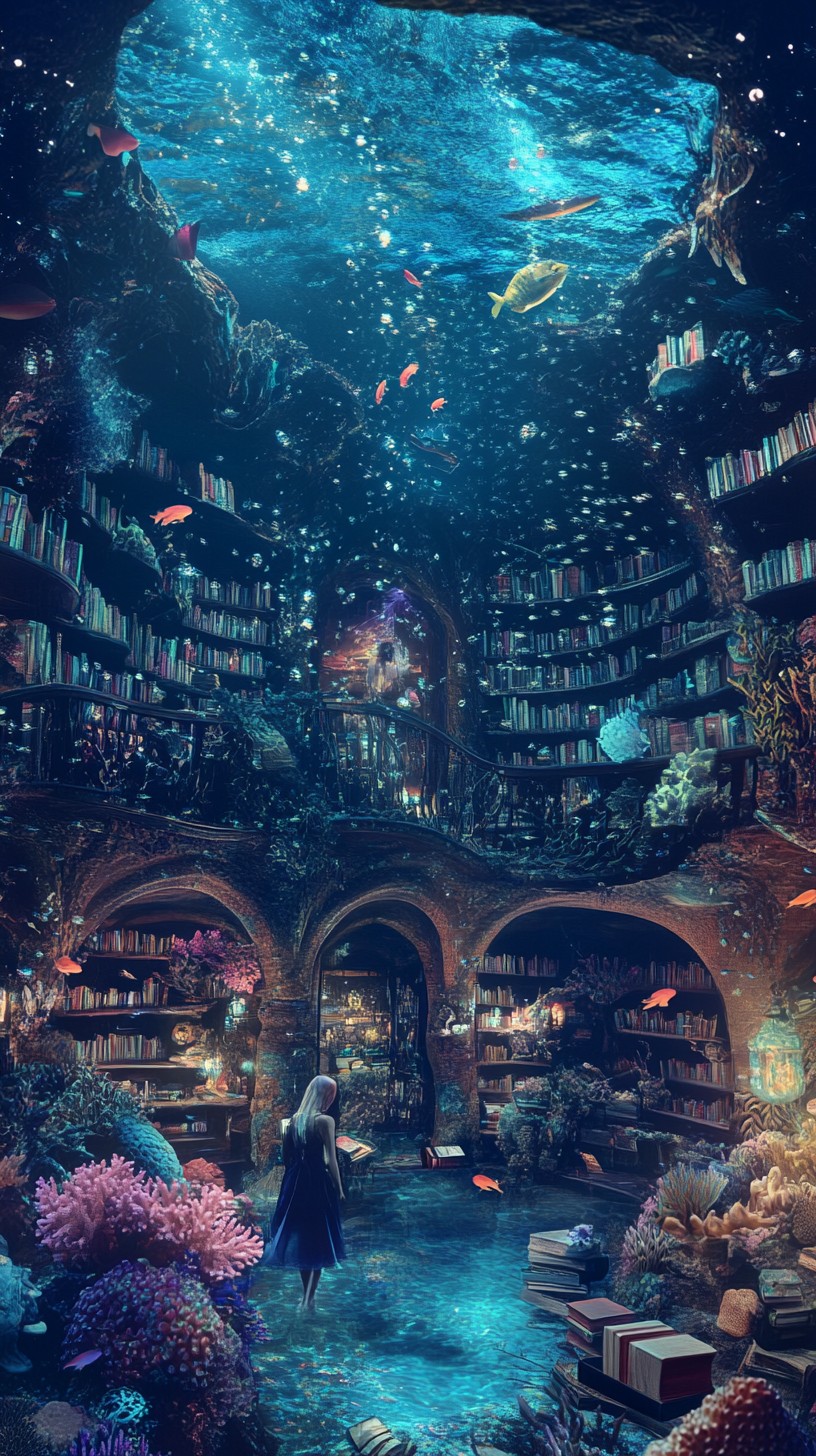 Free Underwater Library Fantasy Image - Underwater, Library, Fantasy ...