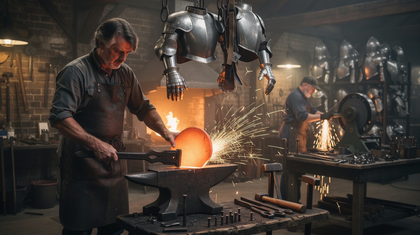 Free Forging Medieval Armor Image - Blacksmith, Armorer, Forge ...