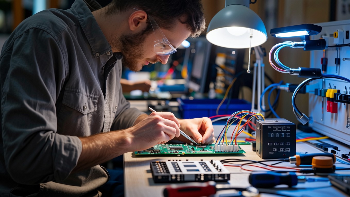 Free Electronics Workshop Assembly Image - Technician, Electronics ...