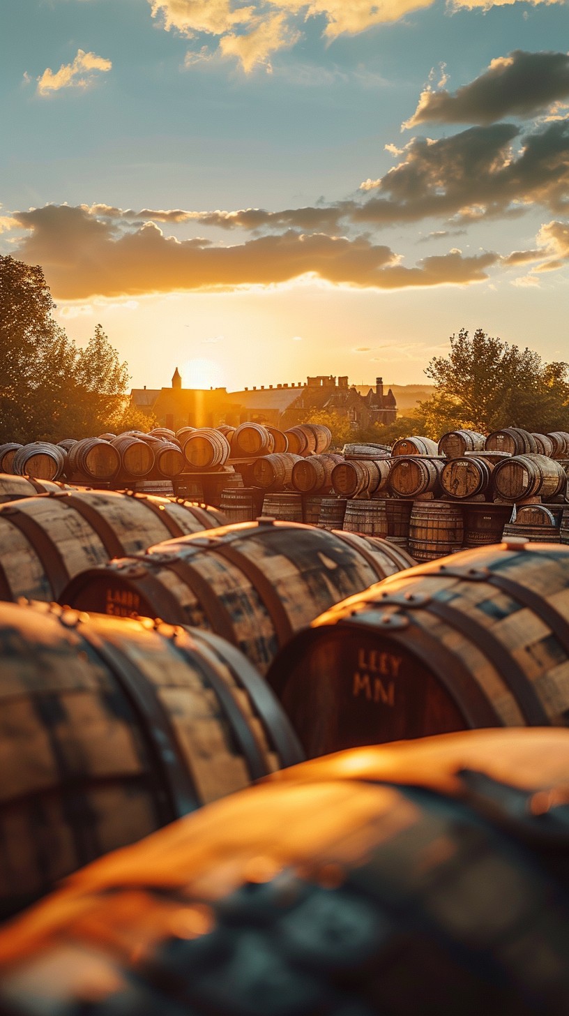 Free Sunset Barrel Array Image - Sunset, Barrels, Winery | Download at ...
