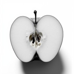 Free Sliced Apple Detail Image - Apple, Minimal, Monochrome | Download ...