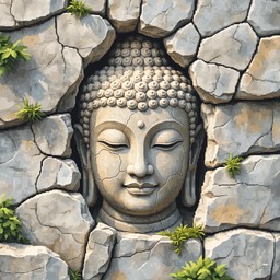 穏やかな石仏の画像をダウンロード - 仏陀, 石, 彫刻 | StockCake