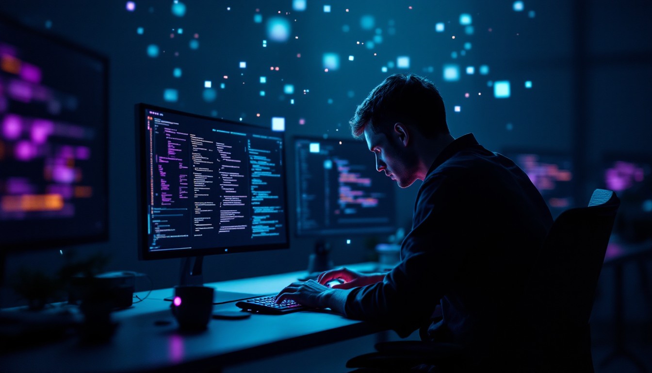 Free Neon Code Night Image - Coding, Cyberpunk, Programming | Download ...