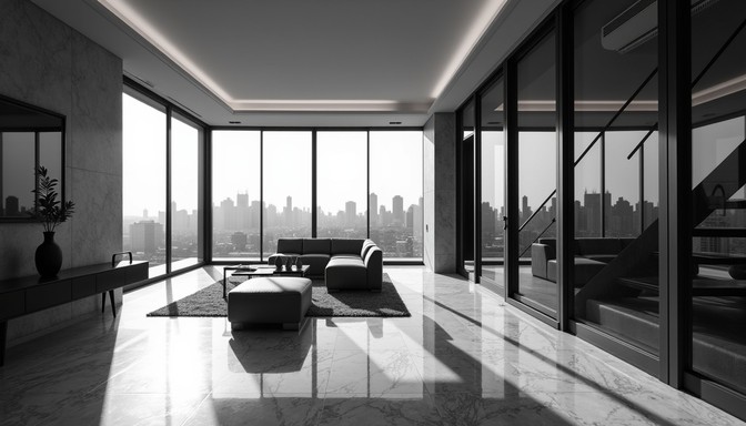 Free Elegant Monochrome Interior Image - Penthouse, Minimal, Interior ...
