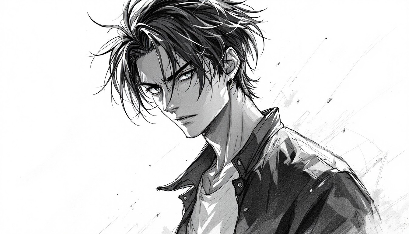 Free Brooding Anime Sketch Image - Anime, Sketch, Portrait | Download ...