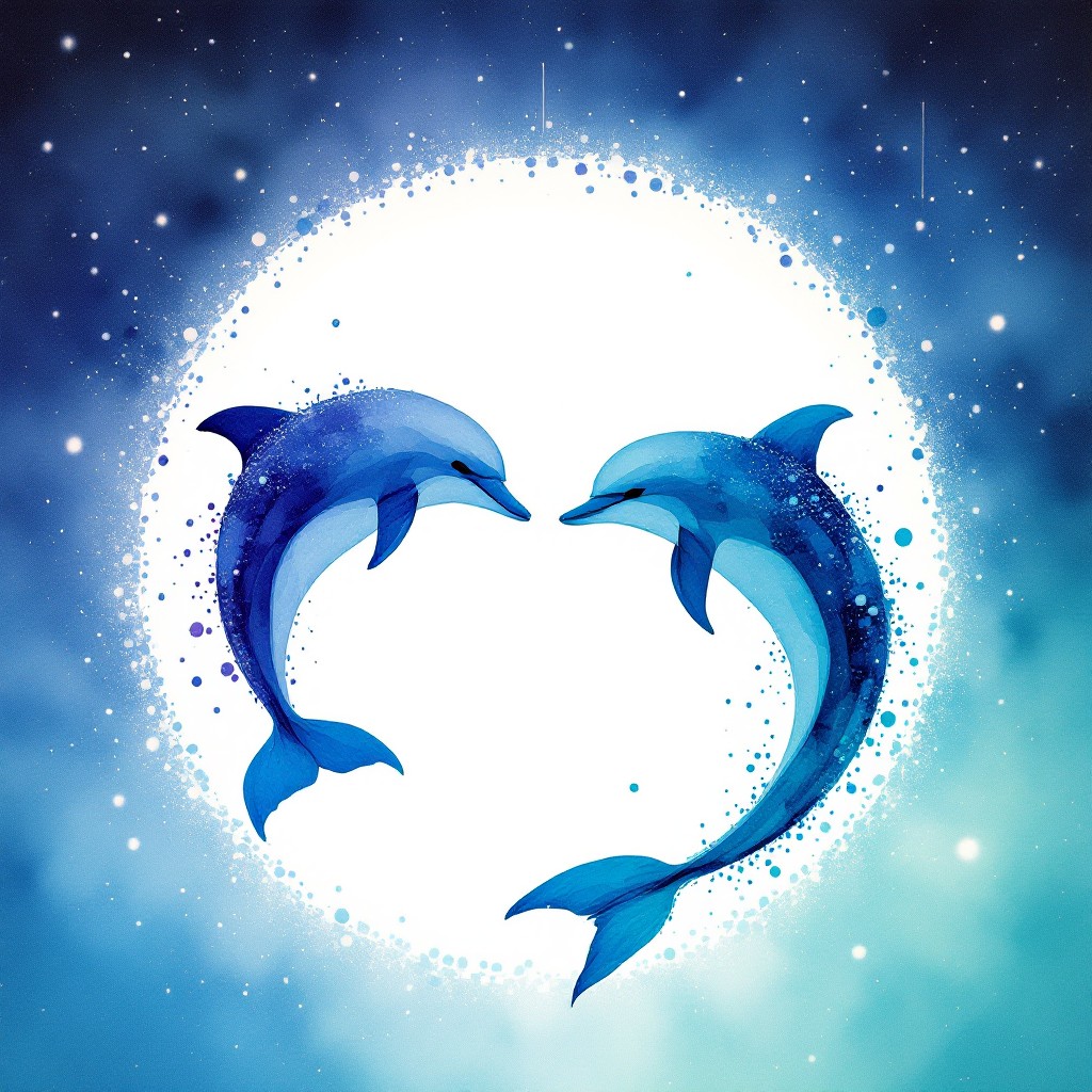Free Digital Dolphin Dance Image - Dolphins, Watercolor, Digital ...