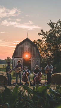 Free Barn Music Session Image - Music, Sunset, Barn | Download at StockCake