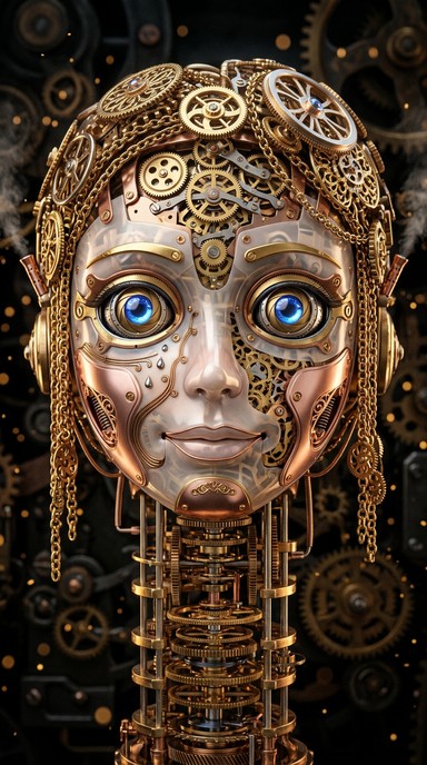 Free Steampunk Automaton Face Image - Steampunk, Automaton, Clockwork ...