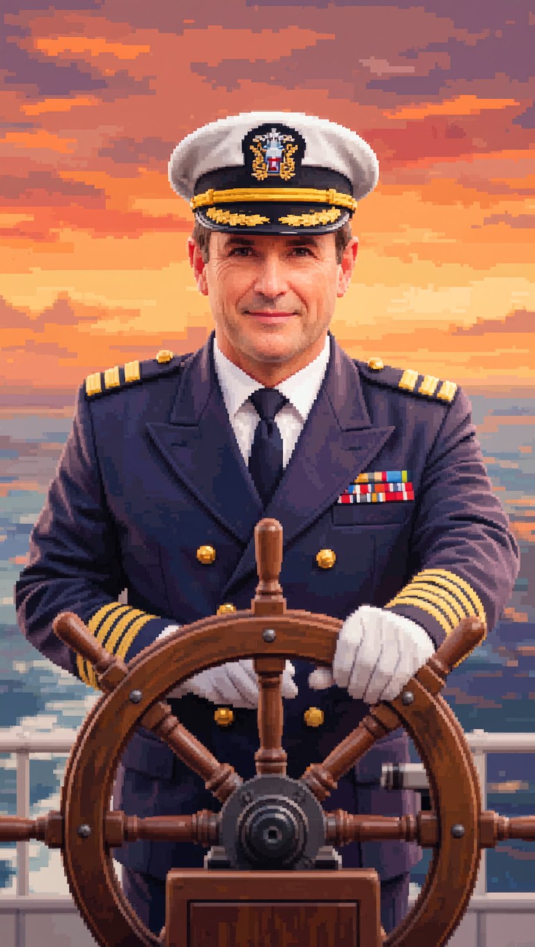 Free Captain Commands Sunset Image - Captain, Naval, Maritime ...