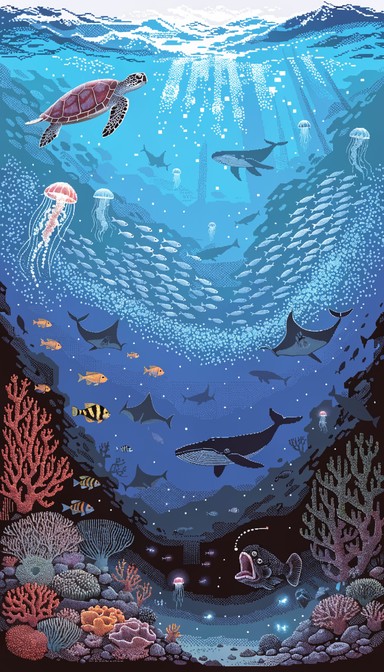 Free Pixel Ocean Predator Image - Shark, Pixel, Ocean | Download at ...