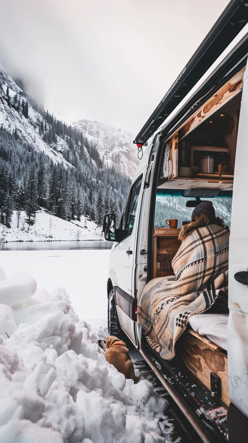 Free Cozy Winter Vanlife Image - Winter, Snow, Van | Download at StockCake