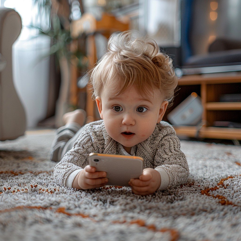 Free Baby With Smartphone Image - Baby, Smartphone, Curious | Download ...