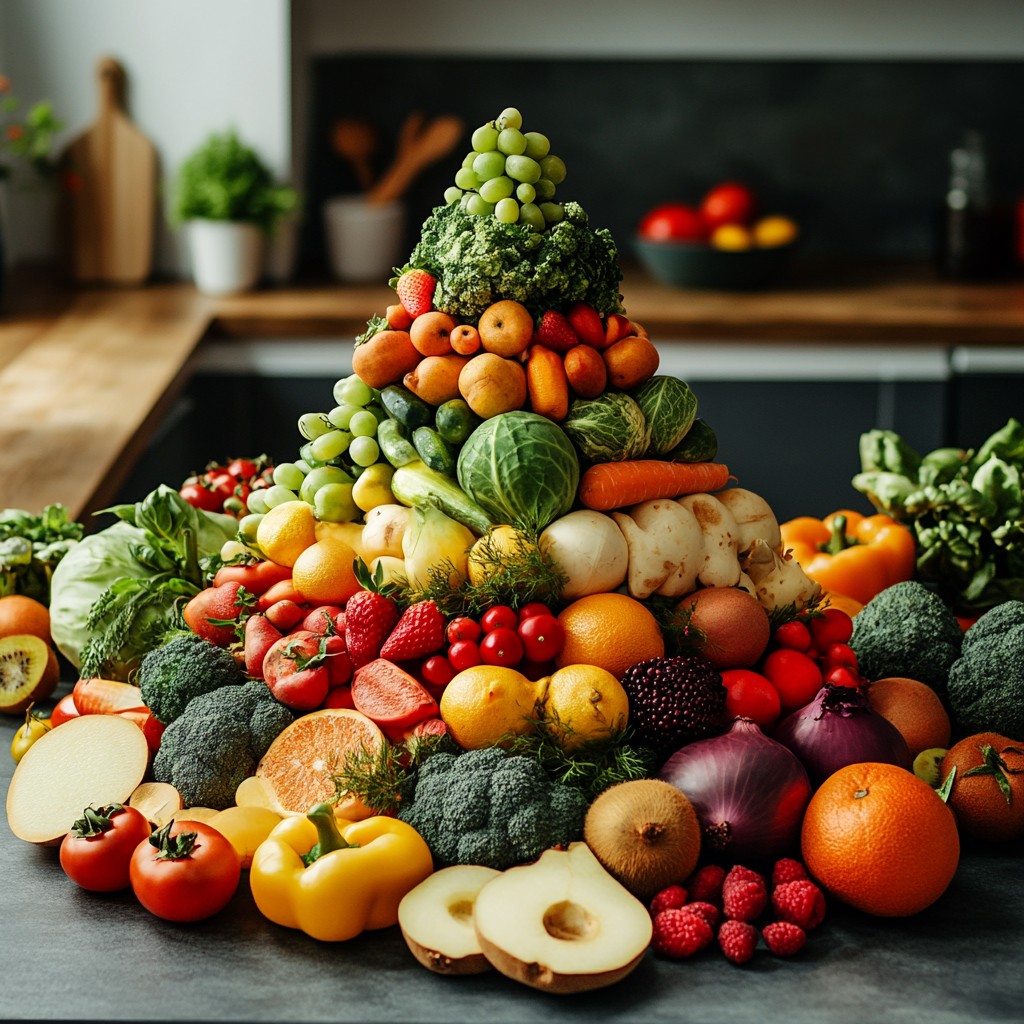 Juice Pyramyd Free Vibrant Fruit Pyramid Image - Fruit, Vegetables, Colorful ...