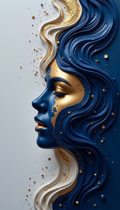 Free Indigo Gold Flow Image - Abstract, Indigo, Gold | Download at ...