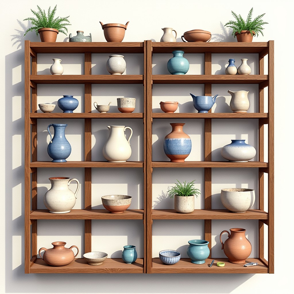 Free Artisanal Ceramic Showcase Image - Pottery, Ceramic, Shelving ...