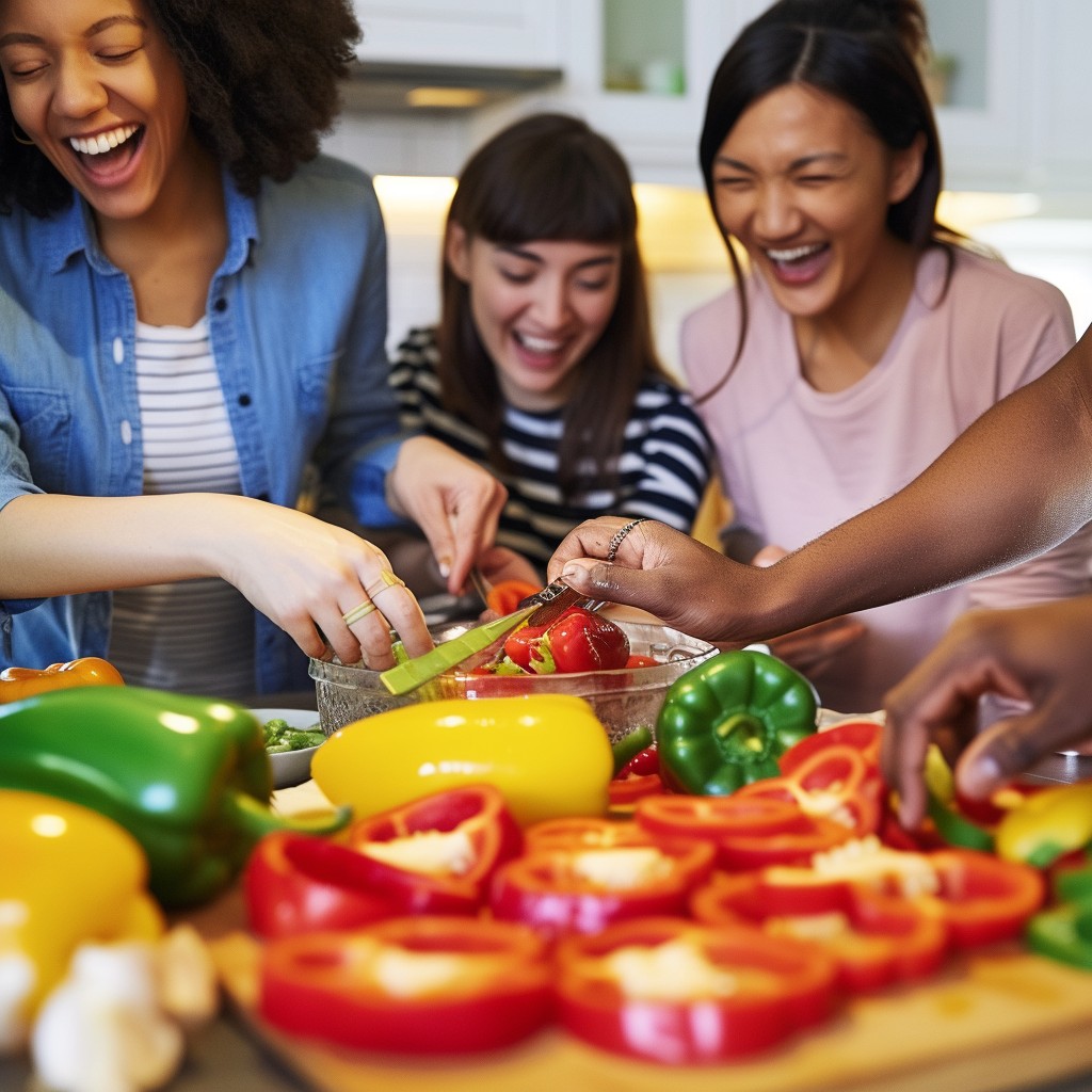 Free Joyful Cooking Together Image - Cooking, Laughter, Friends ...