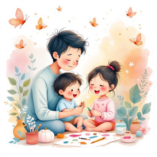 Creativity Family Vector Free Creative Family Moment Image - Watercolor, Family, Creativity ...