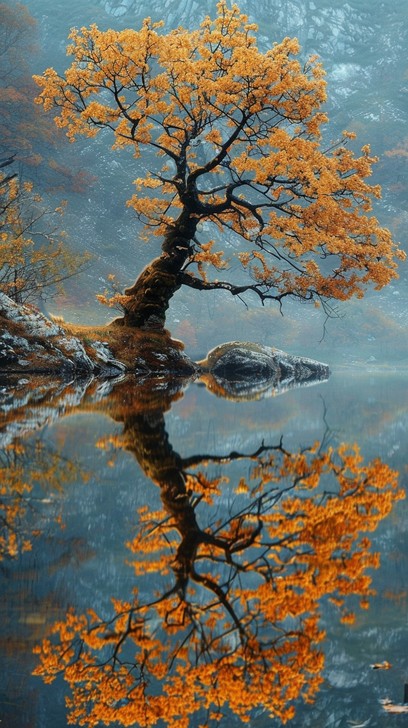 Free Autumn Leaf Reflection Image - Autumn, Leaf, Reflection | Download ...