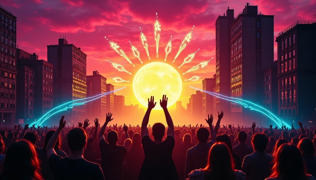 Free Cosmic Concert Experience Image - Concert, Silhouettes, Sunset ...