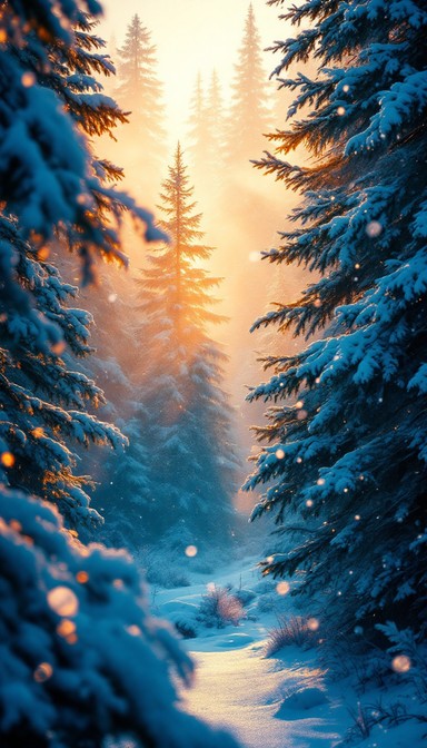 Download Magic Winter Forest Image - Fantasy, Birch, Forest | StockCake