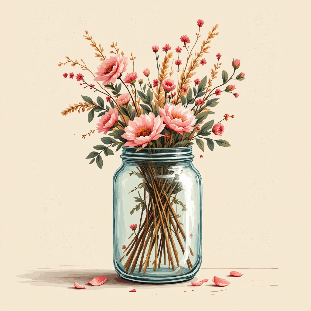 Rustic Jar Background Free Rustic Floral Jar Photo - Wildflowers, Mason, Jar | Download at ...