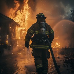 Free Firefighter in Action Image - Firefighter, Hero, Bravery ...