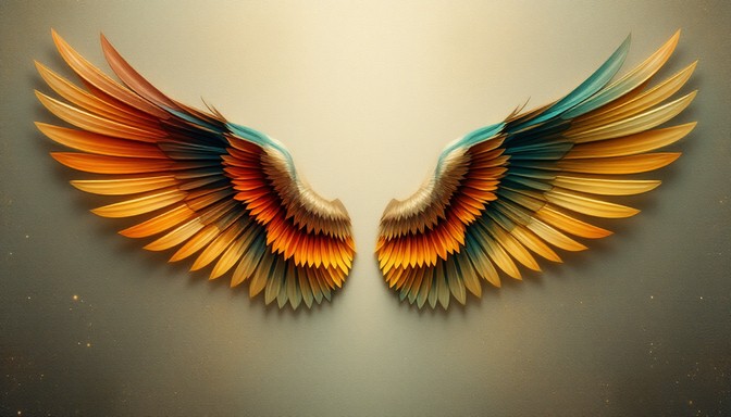 Wing Gradient Simple Free Majestic Gradient Wings Image - Wings, Feathers, Gradient ...