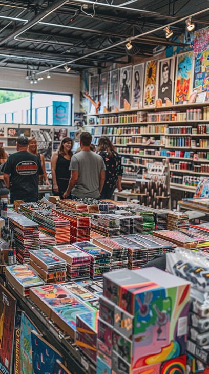 Free Bustling Bookstore Scene Image - Bookstore, Books, Shopping ...
