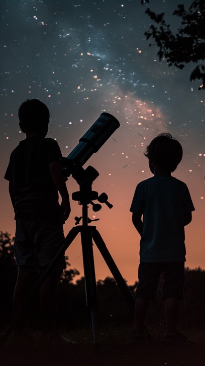 Free Starry Night Exploration Image - Astronomy, Stars, Telescope ...