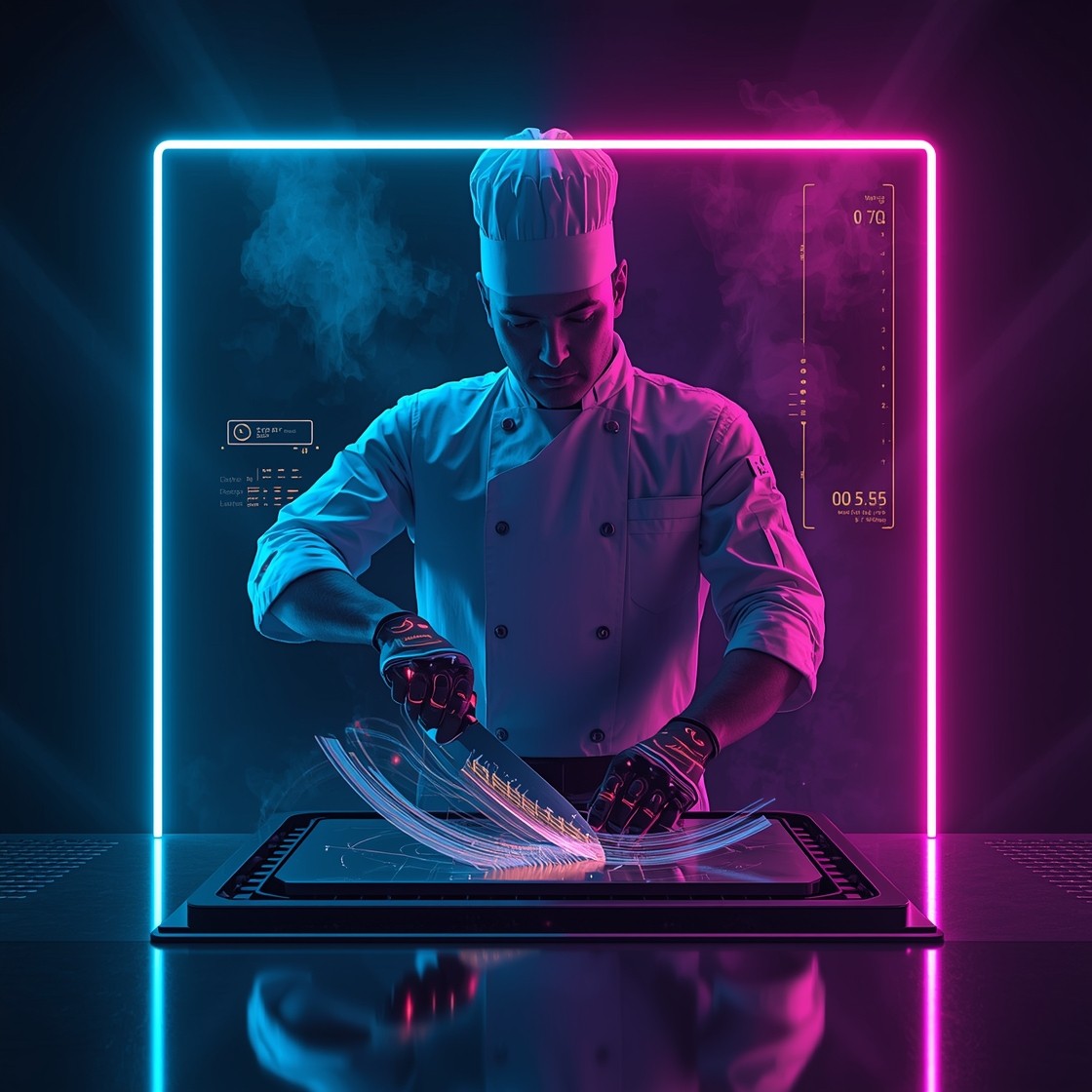 Free Cyberpunk Chef Cooking Image - Chef, Cyberpunk, Neon | Download at ...