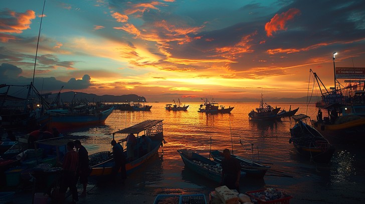 Free Sunset Harbor View Image - Sunset, Harbor, Boats | Download at ...