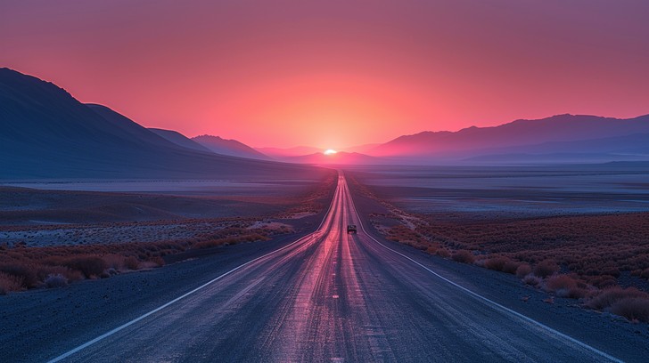 Free Desert Sunset Drive Image - Sunset, Desert, Highway | Download at ...