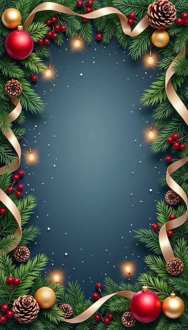 Free Festive Evergreen Frame Image - Christmas, Holiday, Evergreen ...