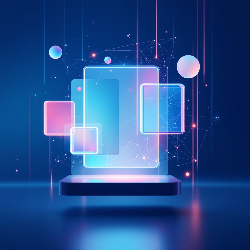 Free Digital Shapes Float Image - Minimal, Geometric, Technology ...