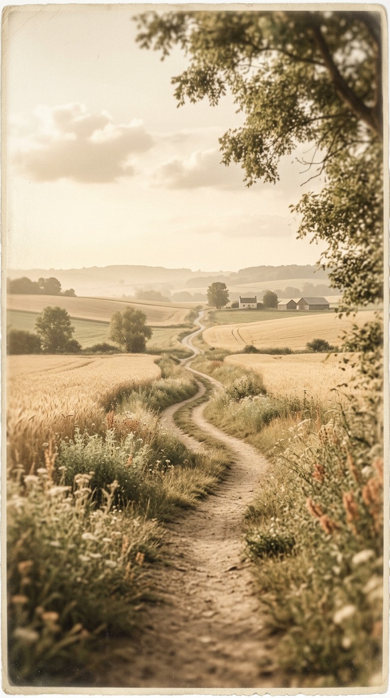 Free Winding Country Path Image - Vintage, Sepia, Countryside ...