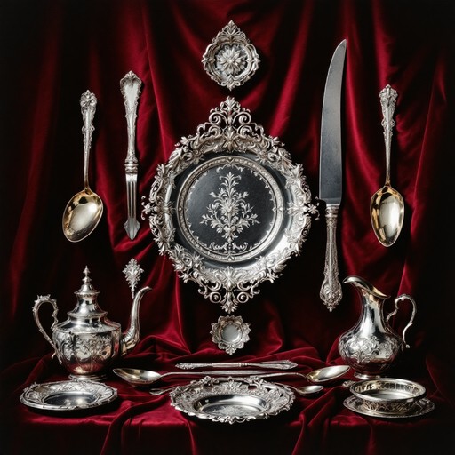 Silver Collection Display Free Antique Silver Collection Image - Antique, Silverware, Elegant ...