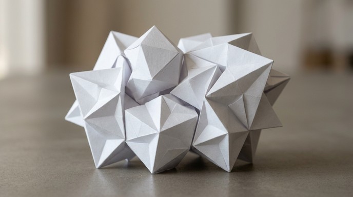 Free White Origami Sculpture Image - Origami, Sculpture, Geometric ...