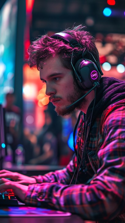 Free Focused Gamer Playing Image - Gamer, Headset, Intense | Download ...
