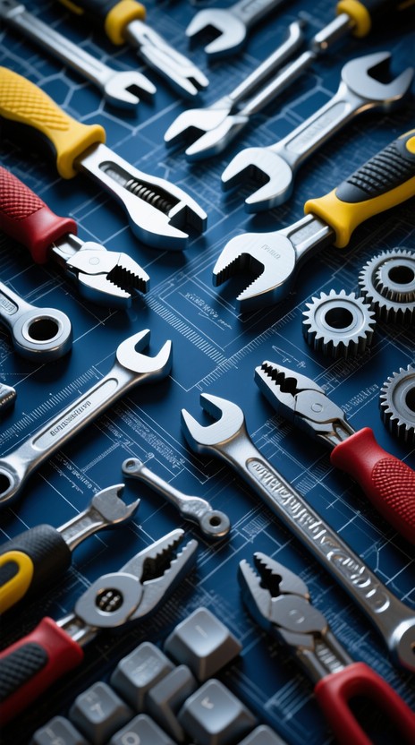 Tools Created Free Blueprint Tools Illustration Image - Workshop, Tools, Blueprint ...