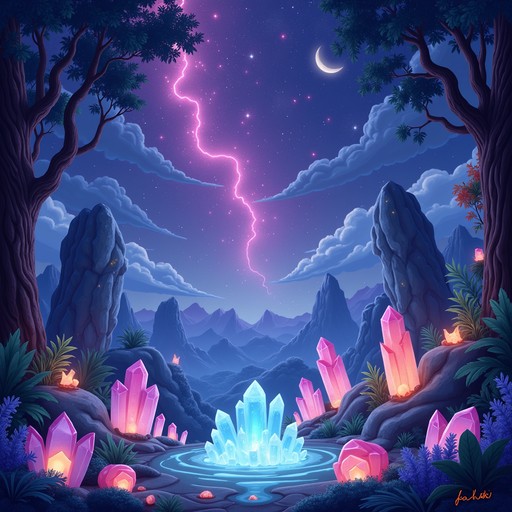 Free Enchanted Crystal Forest Image - Magical, Crystals, Forest ...