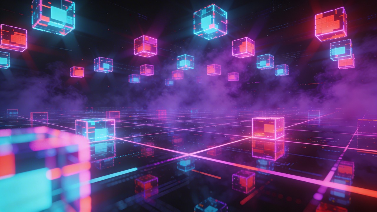 Free Neon Cyberpunk Cubes Image - Cyberpunk, Neon, Cubes | Download at ...