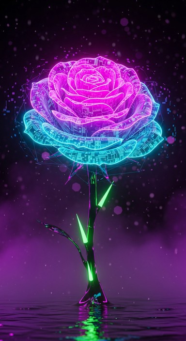 Free Neon Cyberpunk Rose Image - Cyberpunk, Rose, Neon | Download at ...