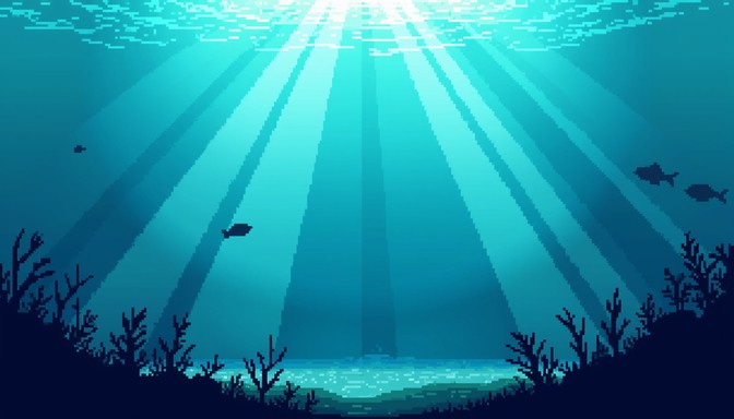 Free Pixelated Ocean Depths Image - Underwater, Pixel, Ocean | Download ...