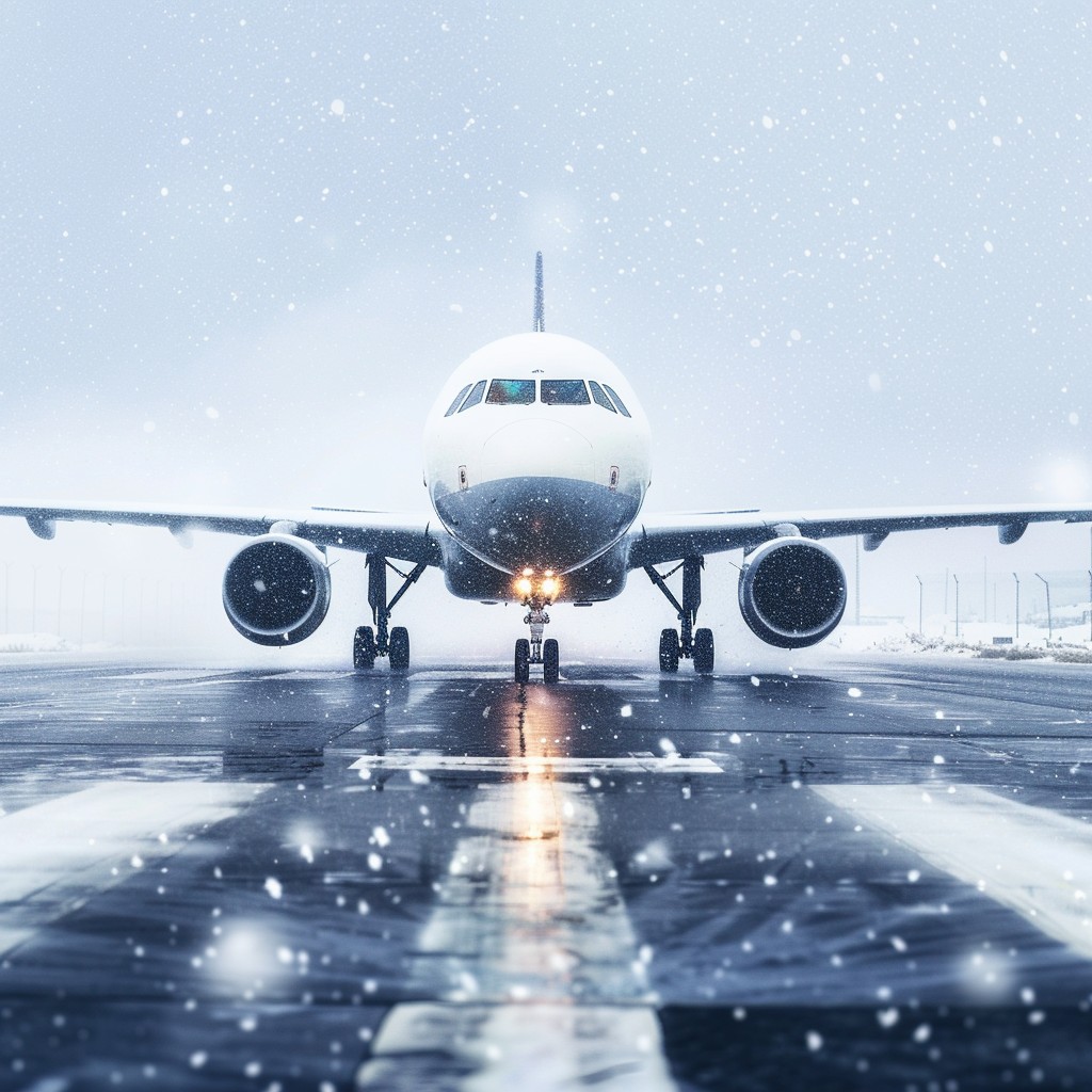 Free Snowy Airport Day Image - Airplane, Snow, Runway | Download at ...