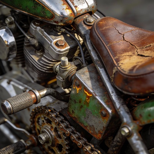 Old Rusted Motorcycle Free Weathered Mechanical Beauty Image - Motorcycle, Vintage, Rusted ...