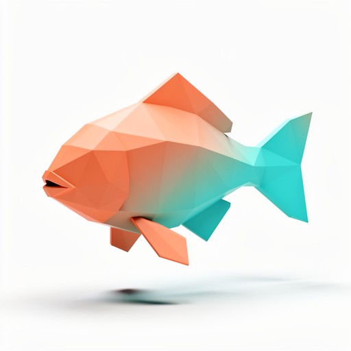 Particle Design(fish) Free Crystalline Aquatic Geometry Image - Geometric, Fish, Teal ...