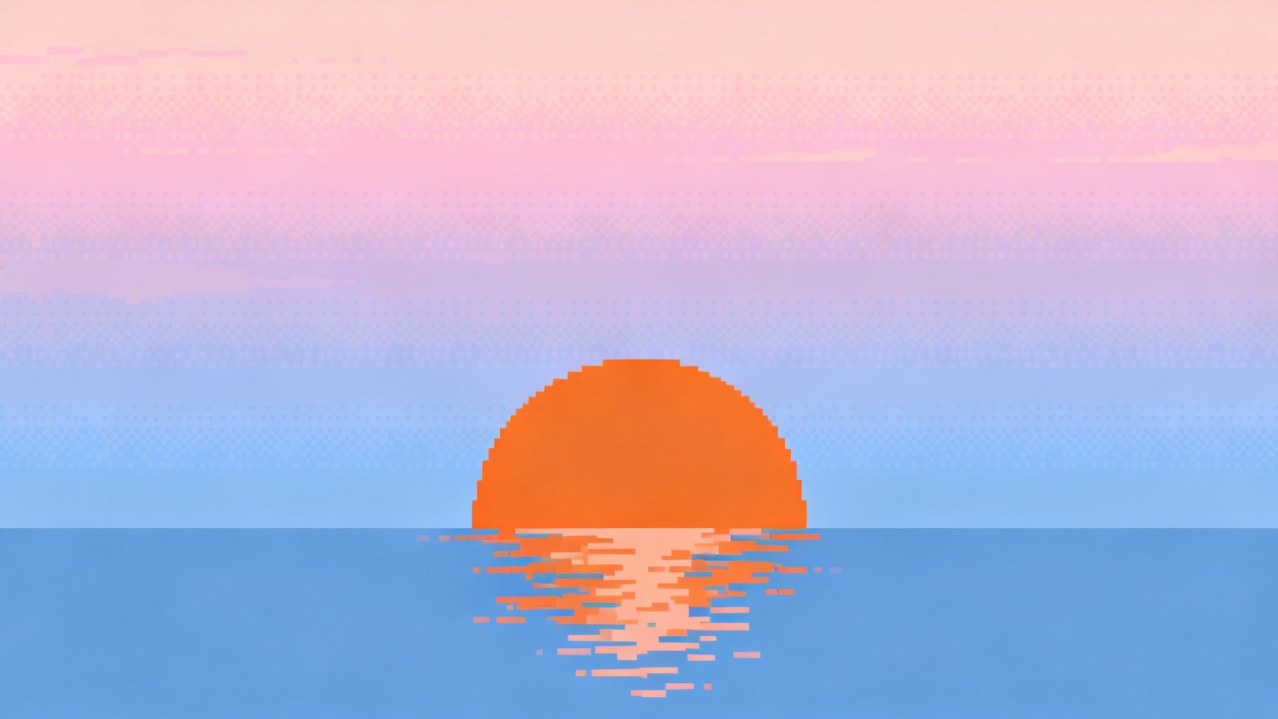 Free Pixelated Sunrise Serenity Image - Sunrise, Pixel, Minimalist ...