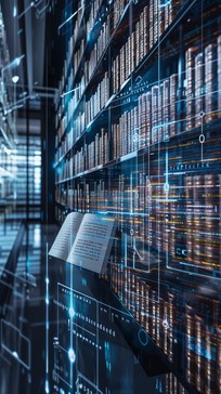 Book Research Machine Library Free Robot Reads Book Image - Robot, Library, Reading | Download at ...