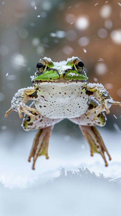 Frog In Snow Free Frog in Snow Image - Frog, Snow, Winter | Download at StockCake